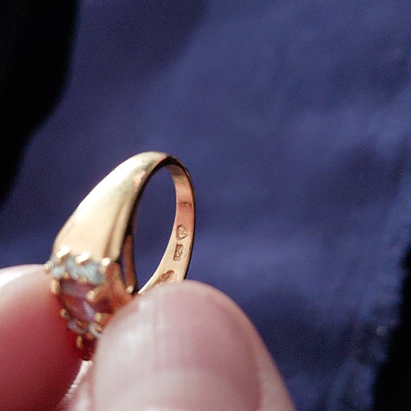 Assorted Garnet Cocktail Rings, Set Of Four. Vintage Various Sizes. - Picture 5 of 16